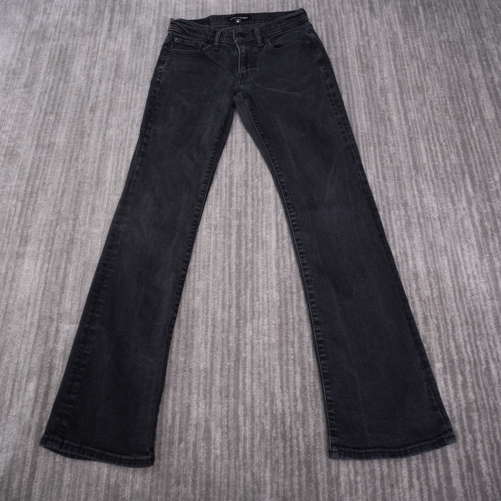 Lucky Brand Sweet Mid Rise Boot Jeans Womens 4/27 Black Excellent Bootcut Denim
